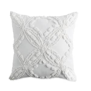 Metallic Chenille Cushion Ivory