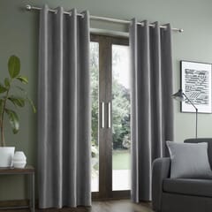 Faux Suede Grey Curtains