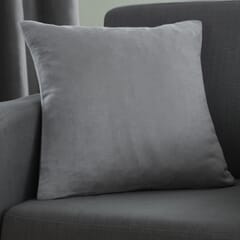 Faux Suede Grey Cushion Cover