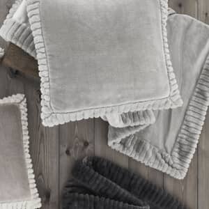 Velvet and Faux Fur Silver