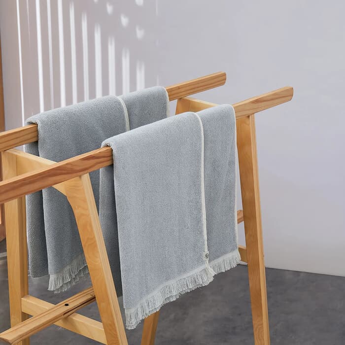 Himeya Melange Towels Mineral Grey large