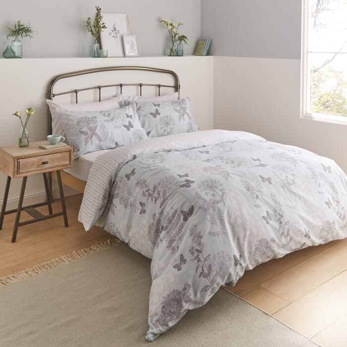 Catherine Lansfield Floral Butterfly Duck Egg large