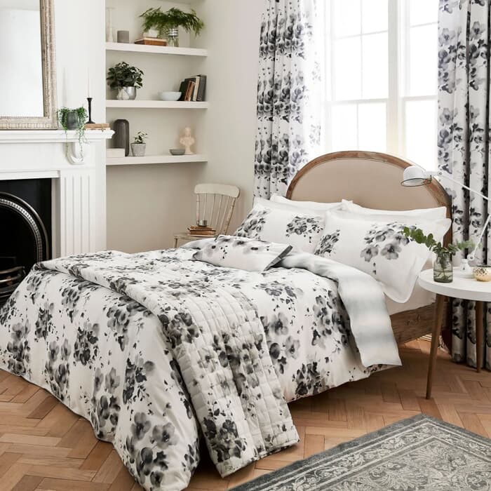 Sanderson Mandarin Flowers Grey large