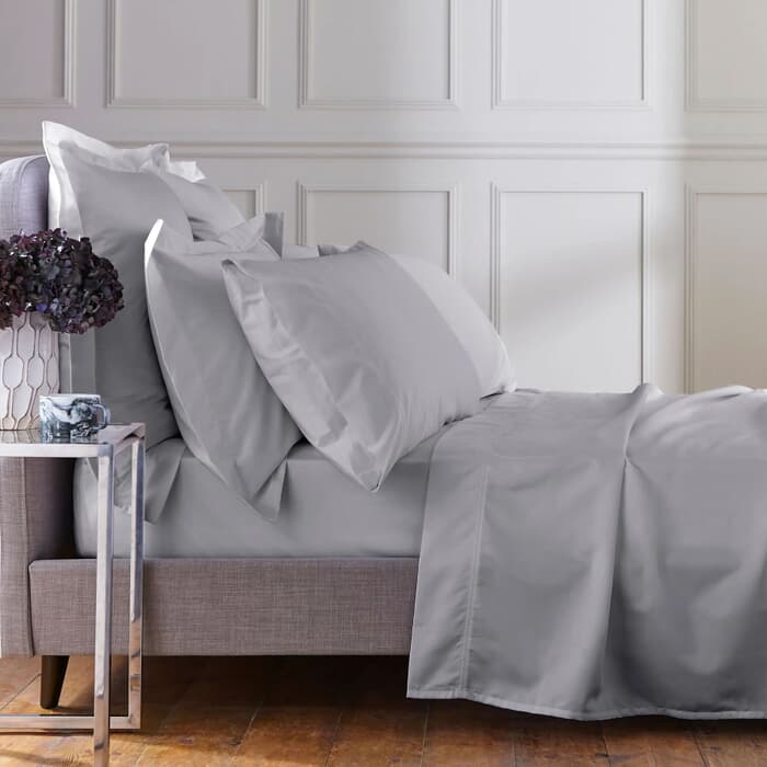 Bedeck Of Belfast Fine Linens Plain Dye 1000 TC Silver large