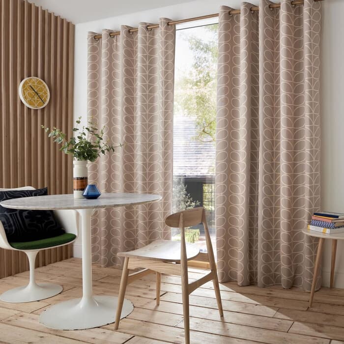 Orla Kiely Linear Stem Curtains Latte large