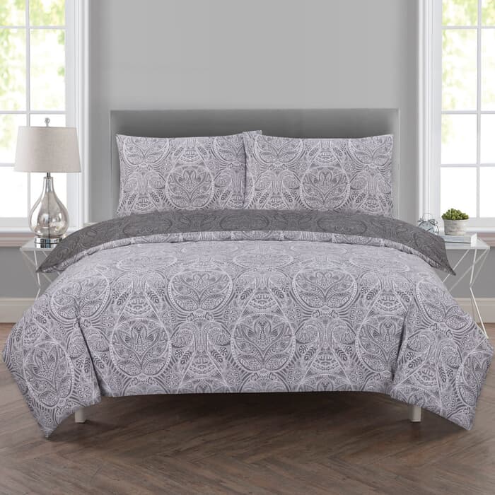 Vantona Paisley Damask Grey large