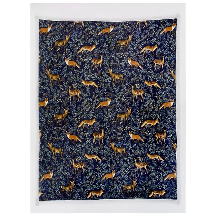 Deyongs Fox and Deer Printed Fleece Throw JustLinen