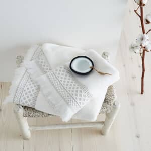 Diamond Fringe Towels Natural