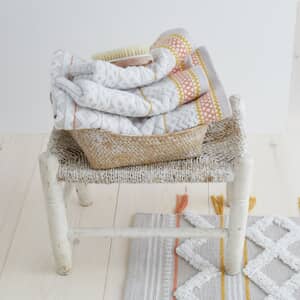 Diamond Jacquard Towels Natural