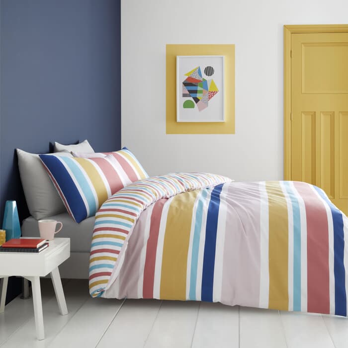Catherine Lansfield Brighton Stripe Bright large