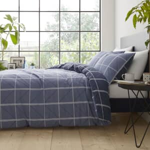 Geometric Grid Blue