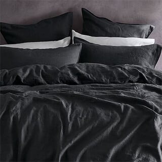 Plain Linen Charcoal