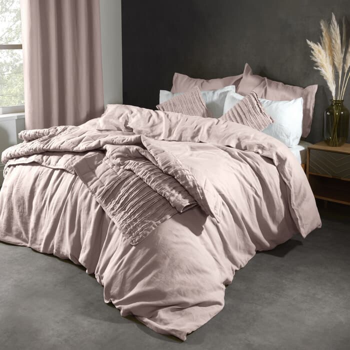 Lazy Linen Plain Linen Mellow Pink large