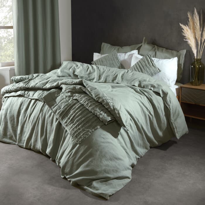 Lazy Linen Plain Linen Sage large