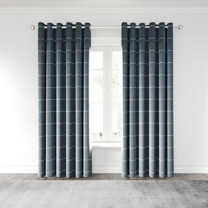 Helena Springfield Harper Navy Curtains large