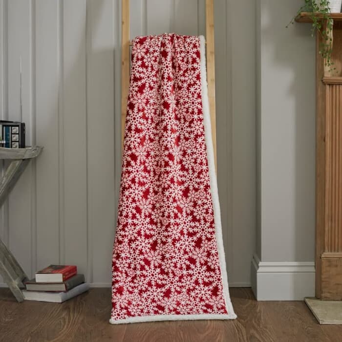 Deyongs Flakes Throw Red large