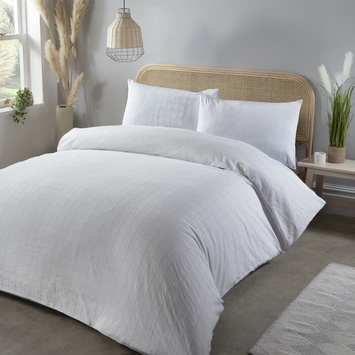 Vantona Linear Waffle White large