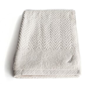 Zig Zag Towels White