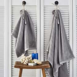 Zig Zag Towels Grey