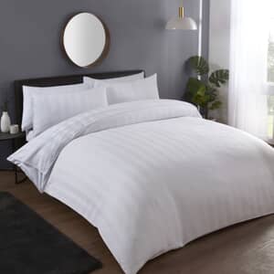 Sateen Stripe White