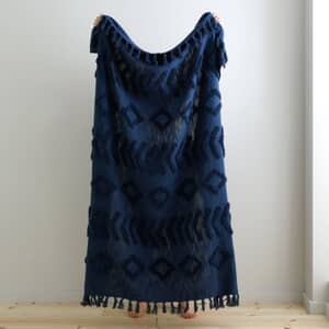 Kabeli Tufted Throw Navy