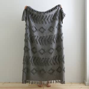 Kabeli Tufted Throw Charcoal