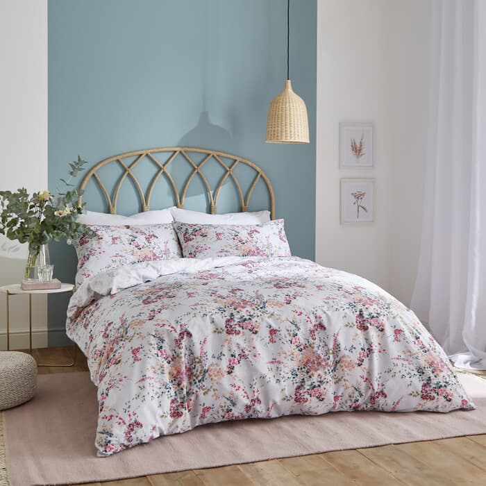 Catherine Lansfield Dried Flowers Grey large
