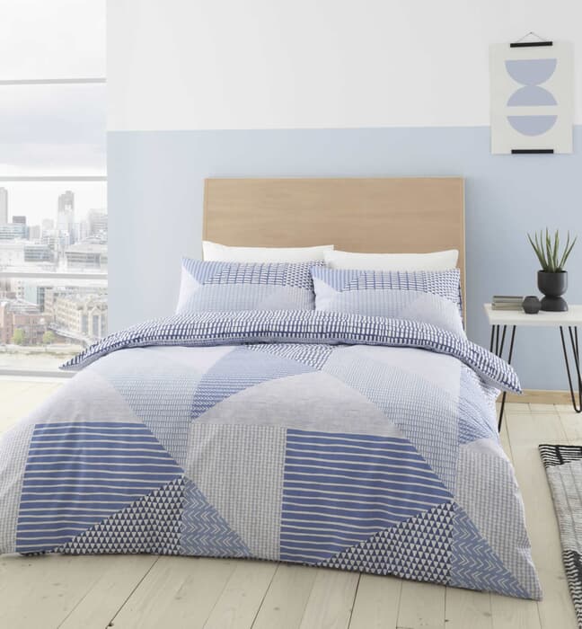 Catherine Lansfield Larsson Geo Blue large