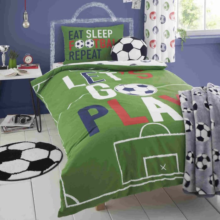 Catherine Lansfield Eat Sleep Football Green large