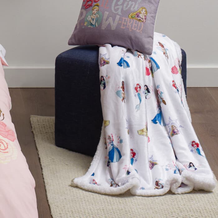 Disney Princess Sherpa Fleece Throw large