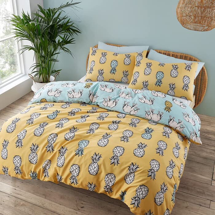 Pineapple Elephant Tupi Pineapple Ochre and Teal large