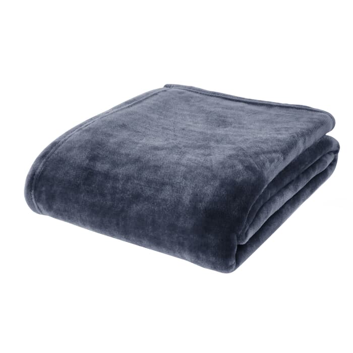 Catherine Lansfield Raschel Velvet Touch Throw Navy large