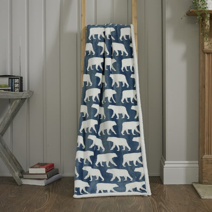 Deyongs Polar Bear Sherpa Throw large