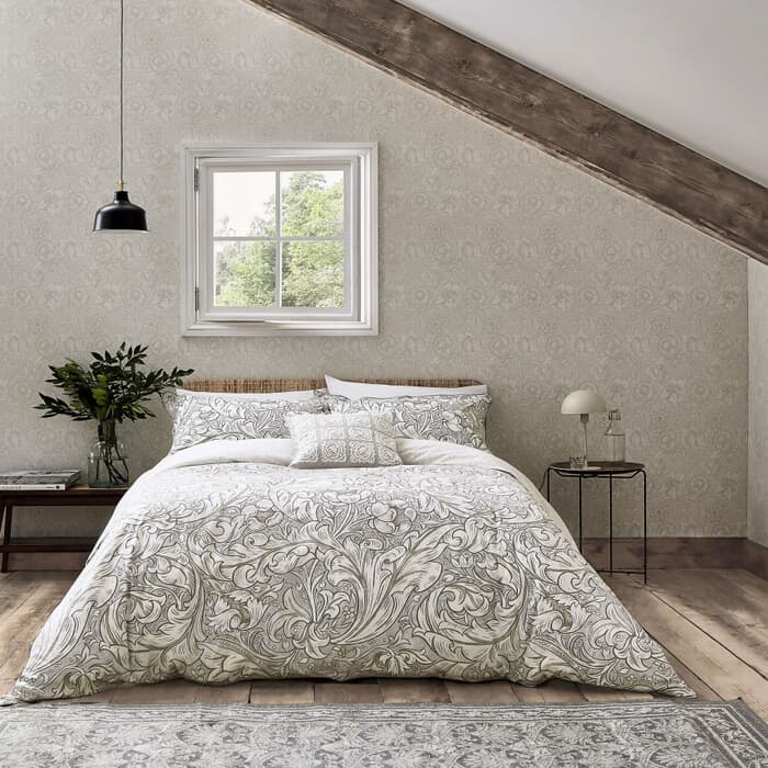 William Morris Pure Bachelors Button Stone/ Linen large