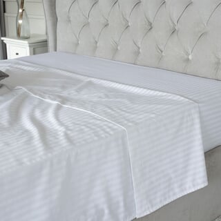 540TC Satin Stripe White