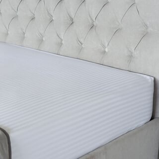 540TC Satin Stripe White