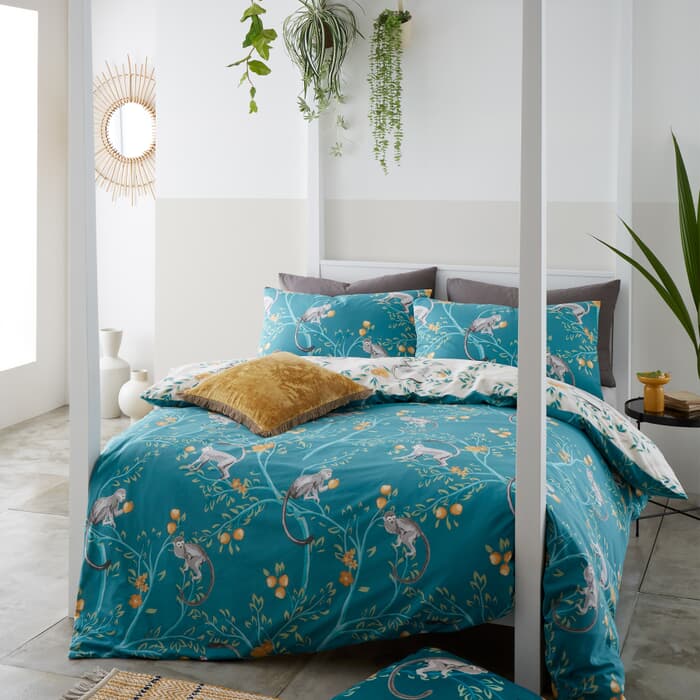 Catherine Lansfield Tropical Monkey Green large