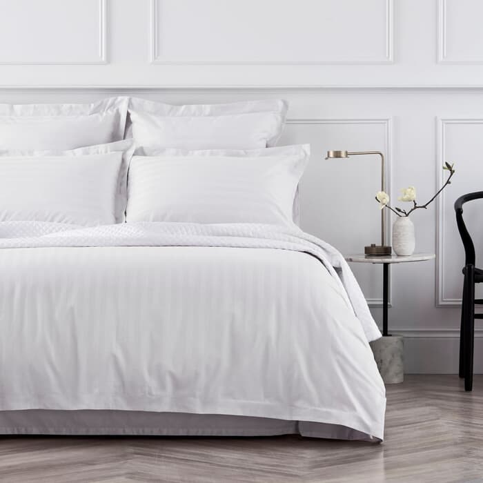 Sheridan Lexington Sateen Stripe White large