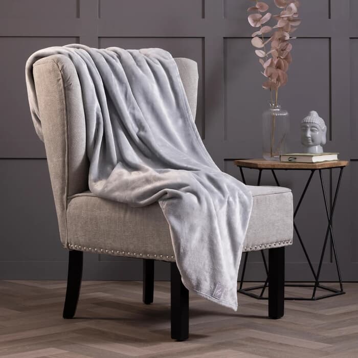 Belledorm Heat Holder Blanket Ice Grey large