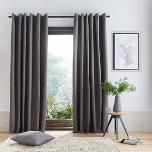 Pinsonic Chevron Curtains Charcoal