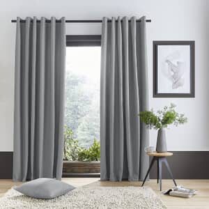 Pinsonic Chevron Curtains Silver