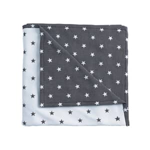 Star Woven Throw Blue