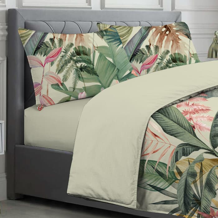 Simply Home Tropical Leaves Green large