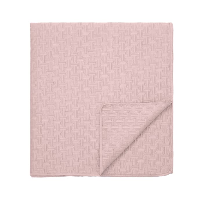Ted Baker T Quilted Throw Soft Pink large