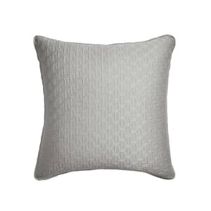 T Quilted Sham Silver