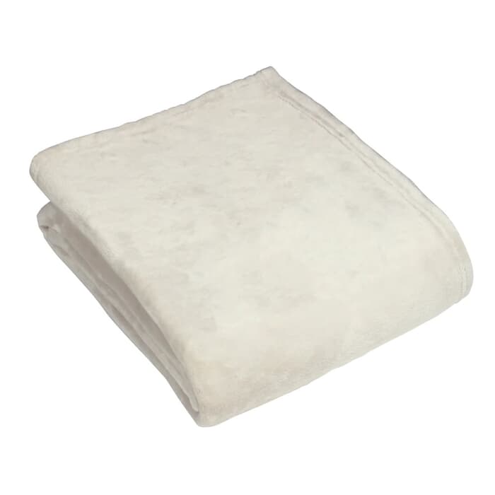 Furn Harlow Fleece Throw Ecru large