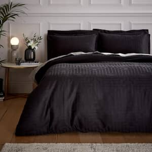 Satin Geo Jacquard Black