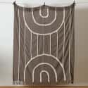 Rainbow Tuft Throw Grey