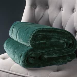 Empress Faux Fur Throw Emerald