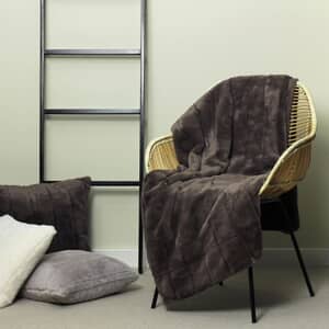 Empress Faux Fur Throw Taupe